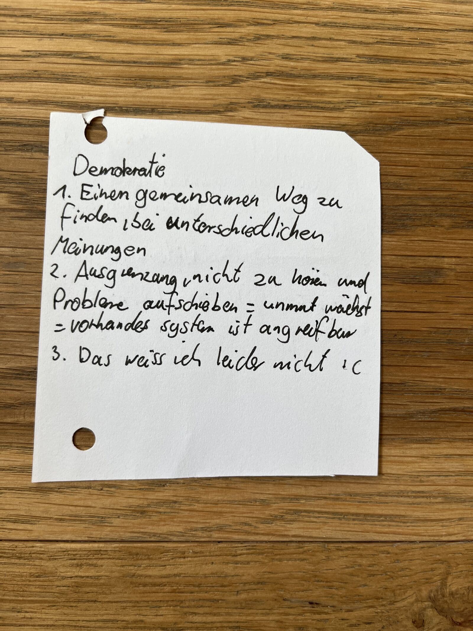 Demokratie Dialogschleife