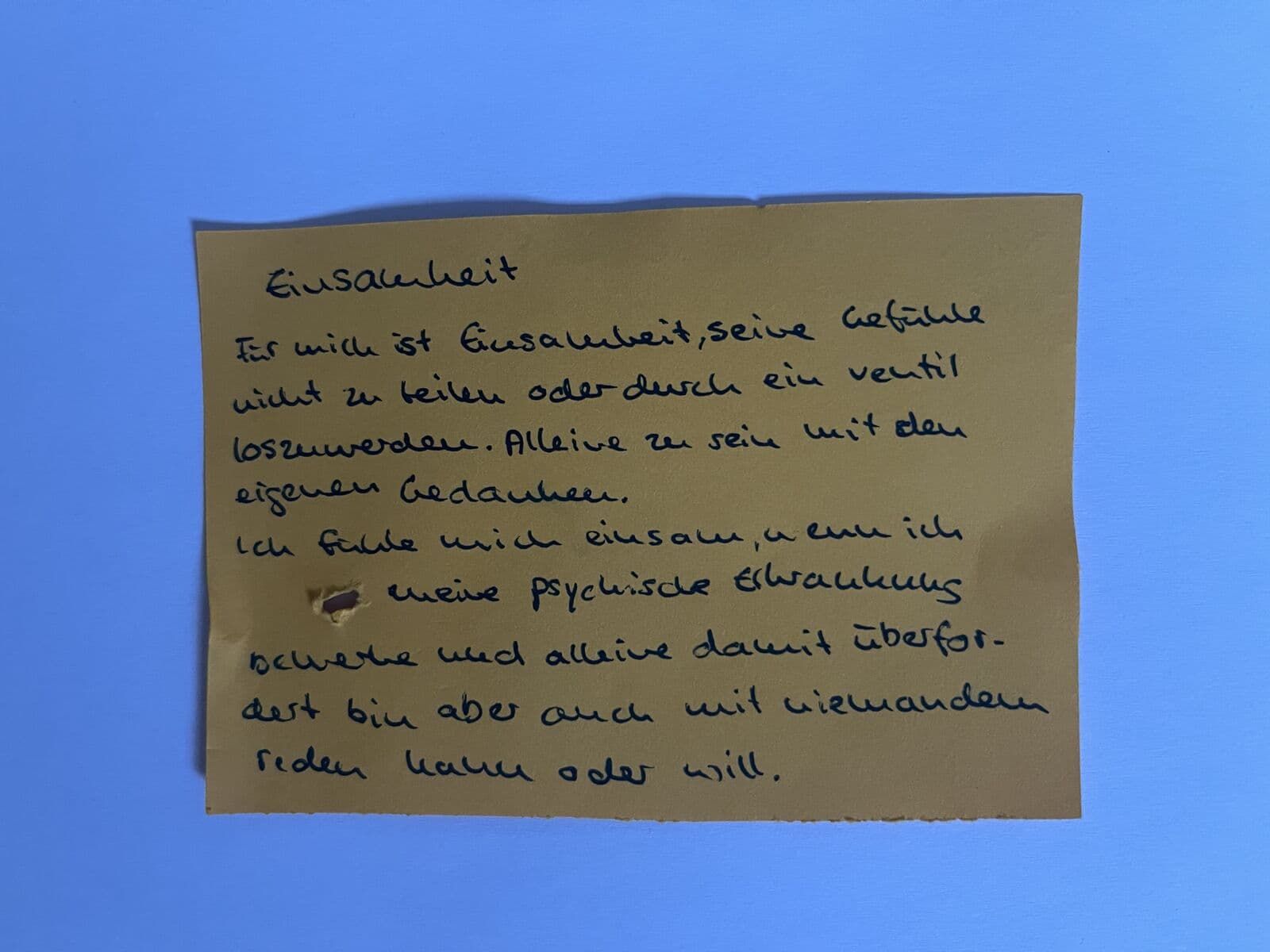 Einsamkeit Dialogschleife
