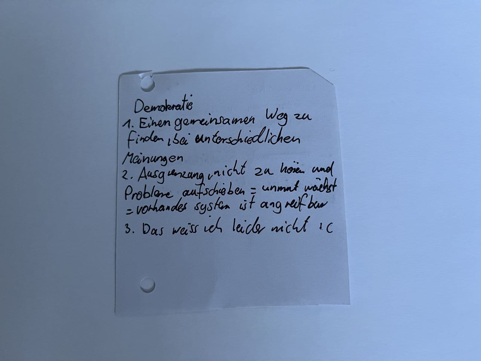 Demokratie Dialogschleife